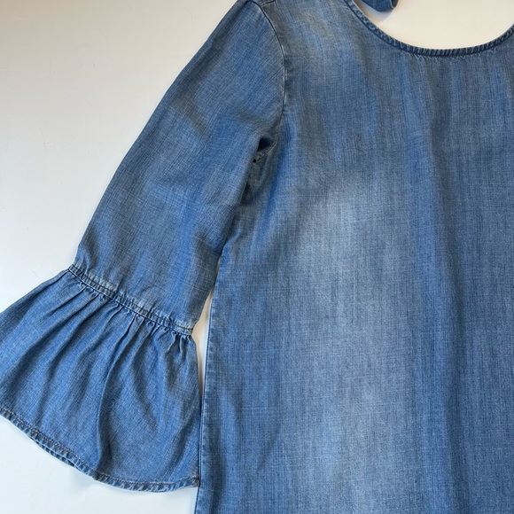 NWT Anthropologie Cloth & Stone Chambray Shift Dress Blue Size S - Picture 5 of 13